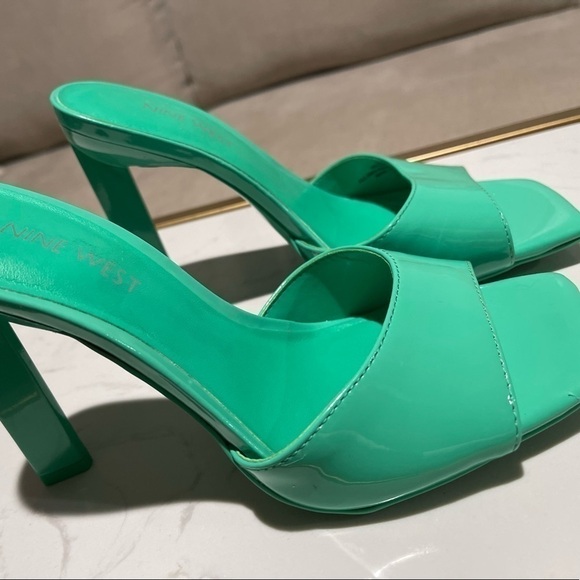 Nine West heeled slide sandals size 6M - Picture 3 of 7